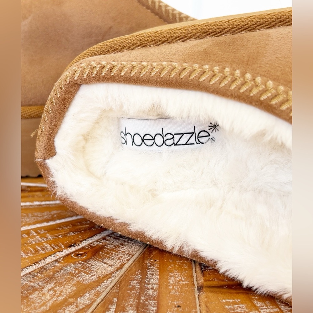 NWT Shoe Dazzle Cozy Tan Women's Platform Shoes in Size 10 - Picture 5 of 11
